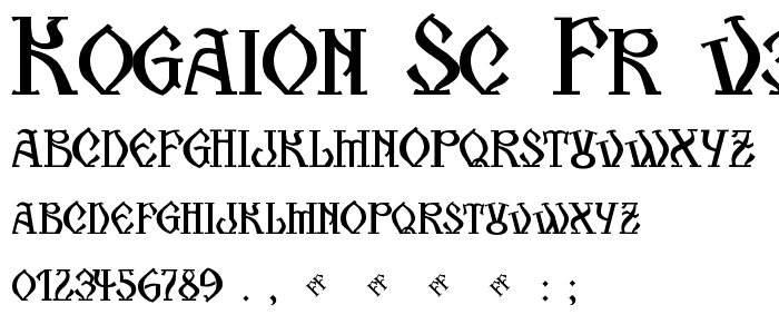 Kogaion SC FR v3_9 font